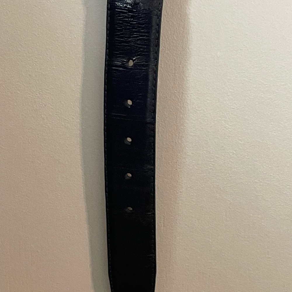 Men’s Genuine Leather Dark Blue Belt Size 52 Iguana - Picture 6 of 12
